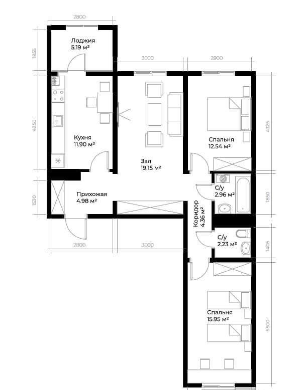 Продаётся 3-комн. квартира, 79.27 м² · ЖК Assalombogi · Мирзо-Улугбек — фото 2