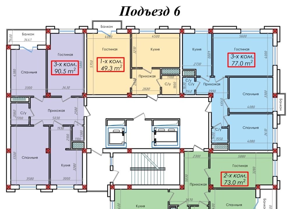 Продаётся 2-комн. квартира, 73 м² · ЖК Dream House · Яккасарай — фото 4
