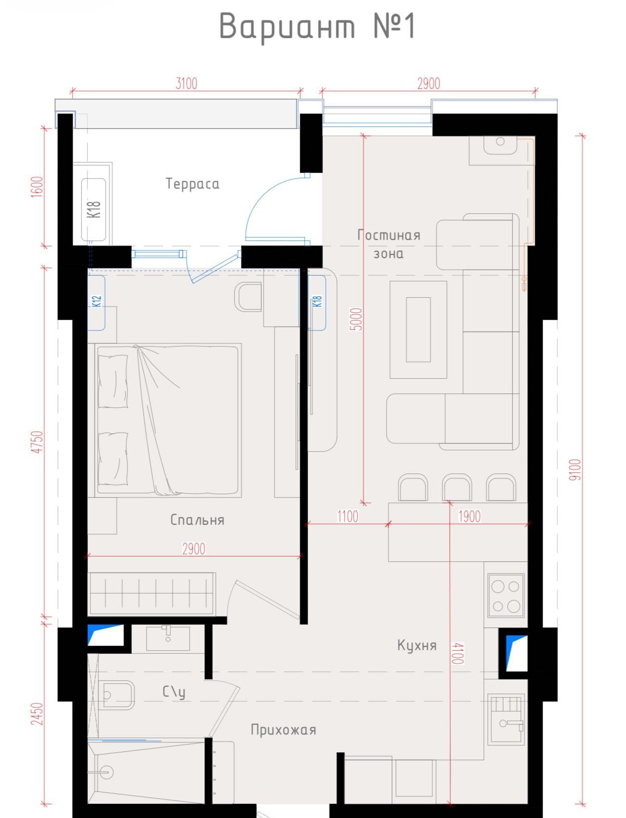 For sale 2-room apartment, 54.5 m² · Nafassebzor · Shaykhantakhur — photo 7