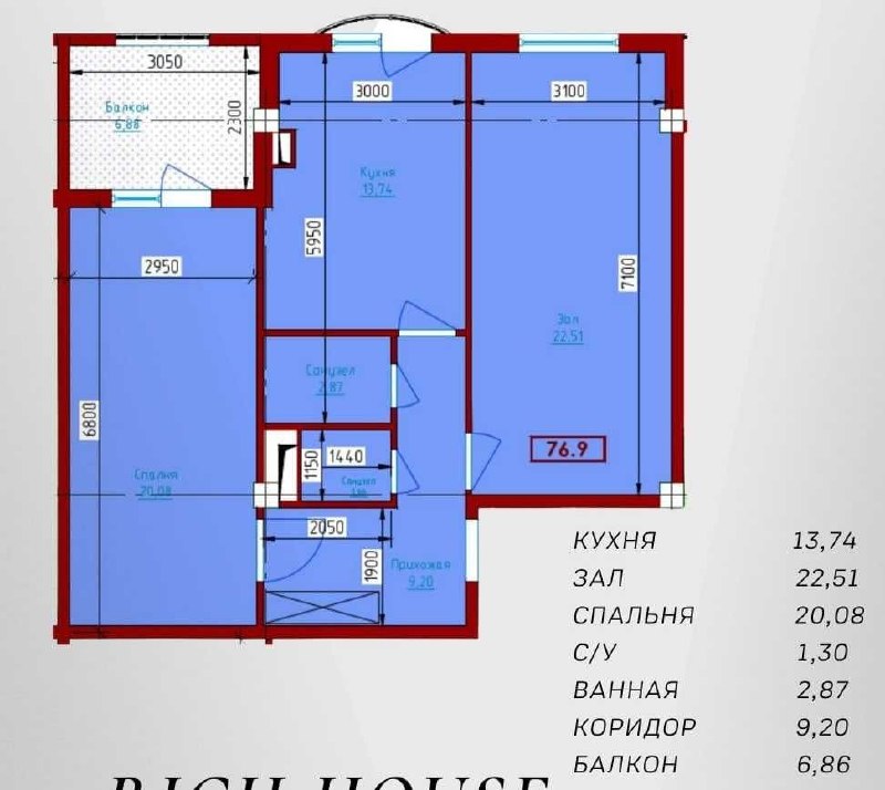 Продаётся 3-комн. квартира, 78 м² · ЖК Rich · Яккасарай — фото 2