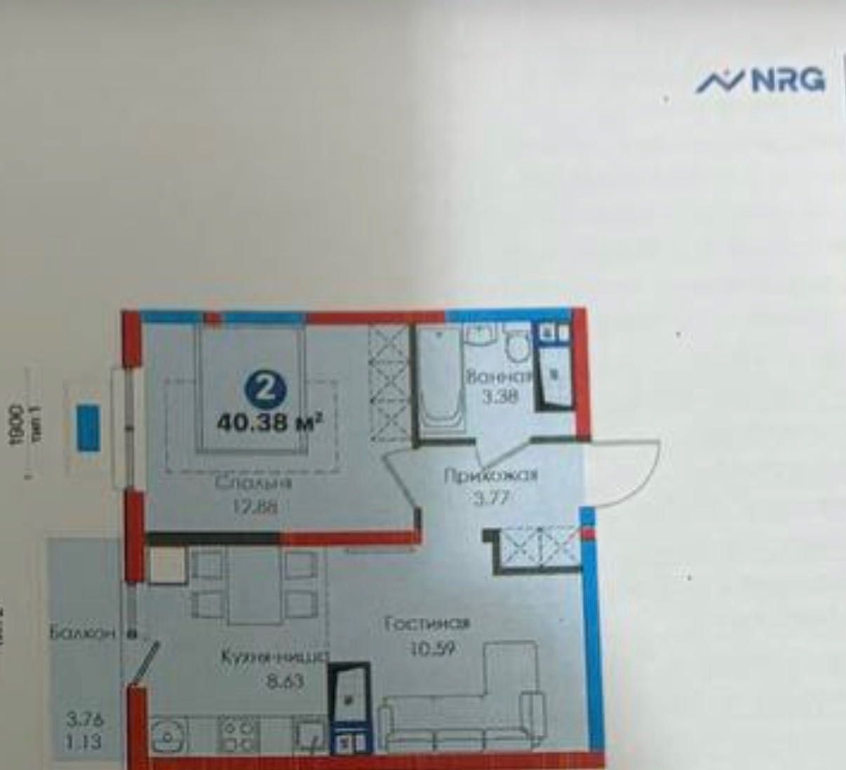 Продаётся 2-комн. квартира, 41 м² · ЖК Meros · Мирабад — фото 1