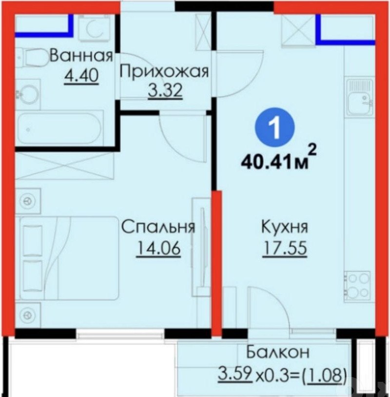 Продаётся 2-комн. квартира, 40.41 м² · ЖК Nrgsanat · Шайхантахур — фото 8