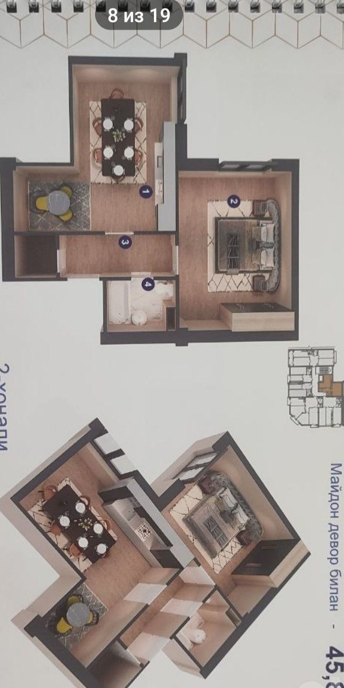 Продаётся 2-комн. квартира, 47 м² · Чиланзар — фото 2