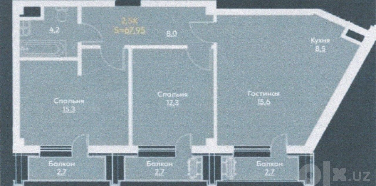 Продаётся 3-комн. квартира, 68 м² · ЖК Manhattan · Мирзо-Улугбек — фото 8