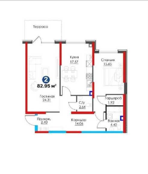 Продаётся 2-комн. квартира, 83.5 м² · Юнусабад — фото 9