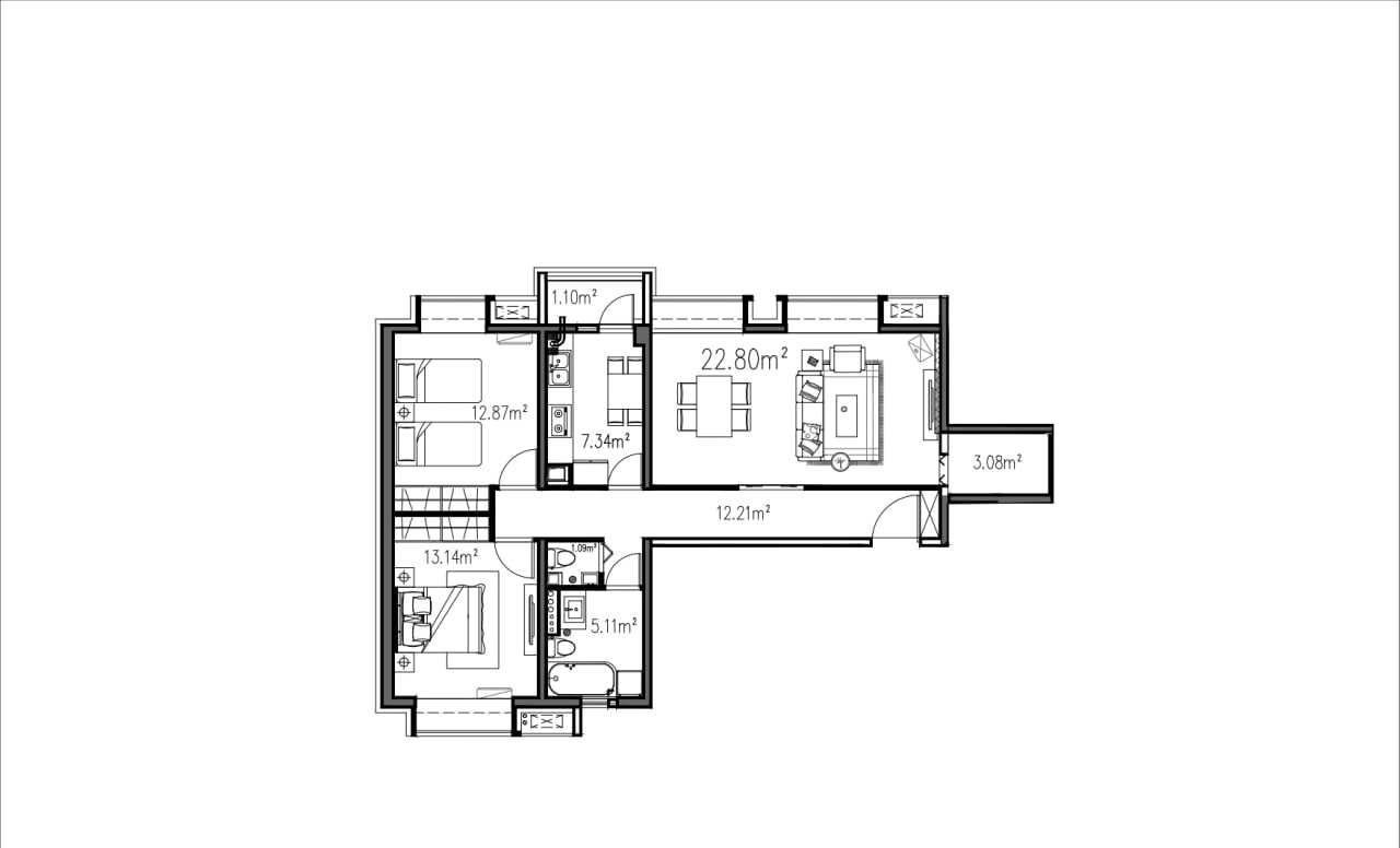 Продаётся 3-комн. квартира, 78.76 м² · ЖК High Town · Юнусабад — фото 6