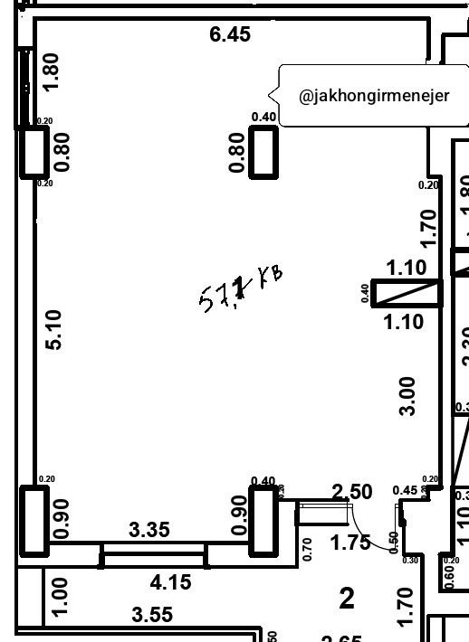 For sale 2-room apartment, 57.7 m² · Imperial Club · Yunusabad — photo 4
