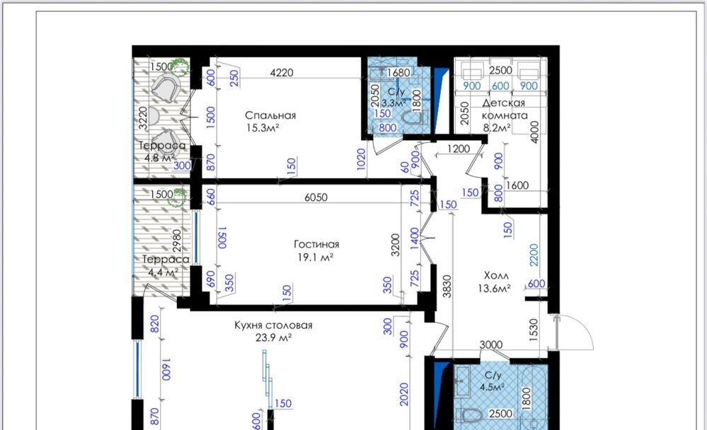 For sale 3-room apartment, 106 m² · Piramit Tower · Yakkasaray — photo 10