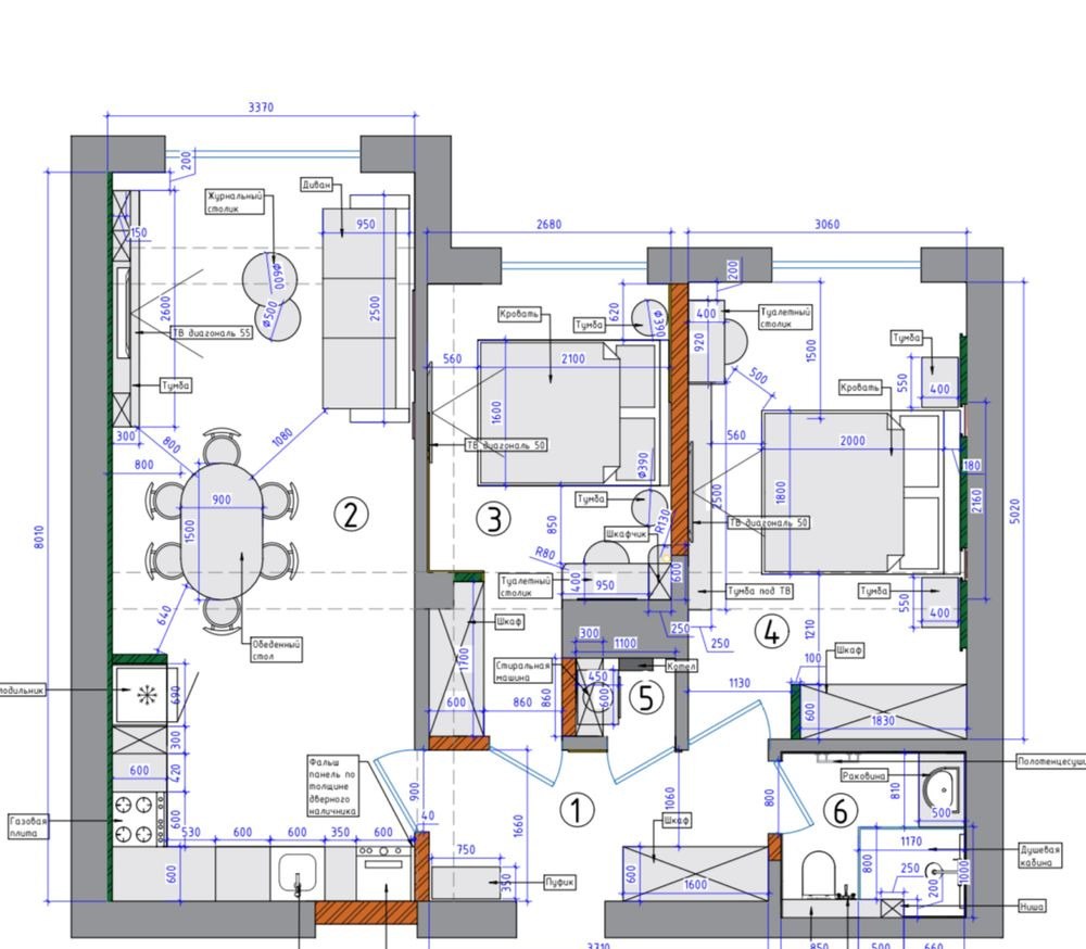 Продаётся 3-комн. квартира, 71.12 м² · ЖК Oqsaroy · Мирзо-Улугбек — фото 7