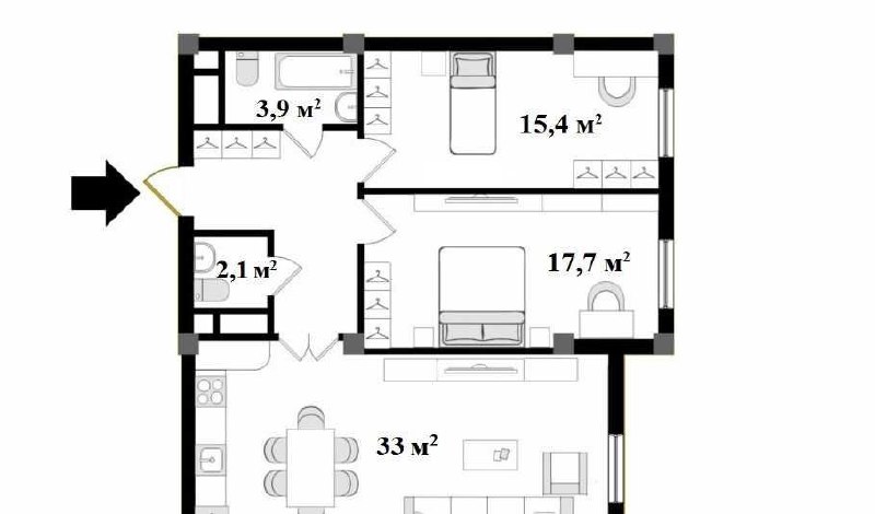Sotiladi 3 xonali xonadon, 83.6 m² · Parkentplaza · Yashnobod — surat 10