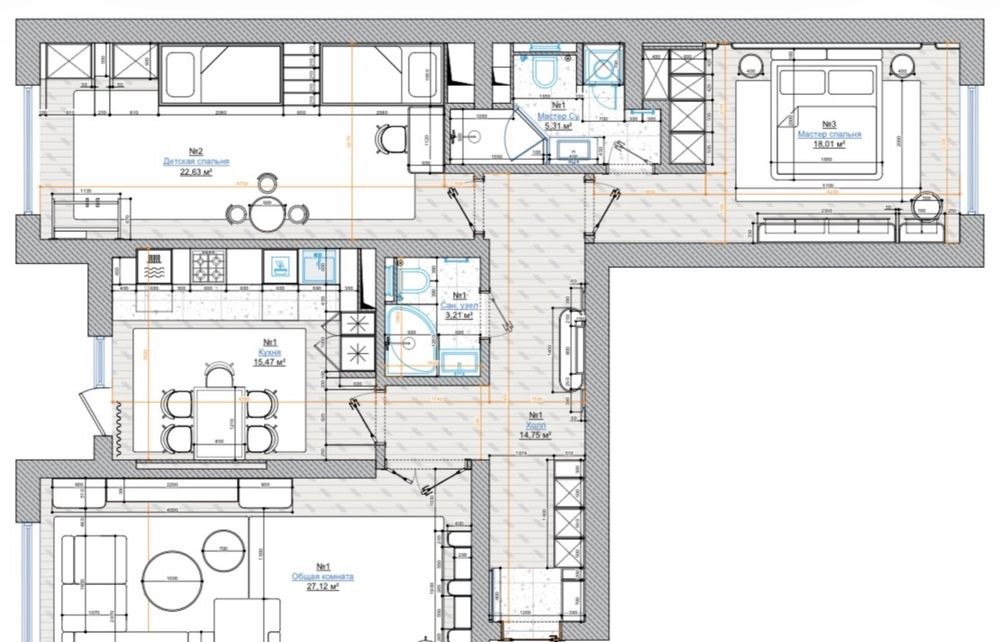 Продаётся 3-комн. квартира, 106 м² · Алмазар — фото 10