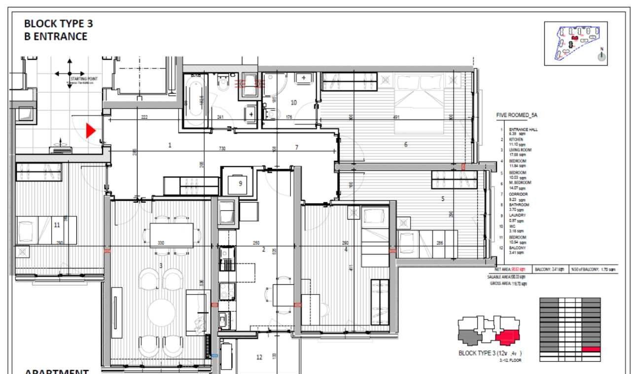 Продаётся 5-комн. квартира, 98 м² · ЖК Manzara · Юнусабад — фото 8