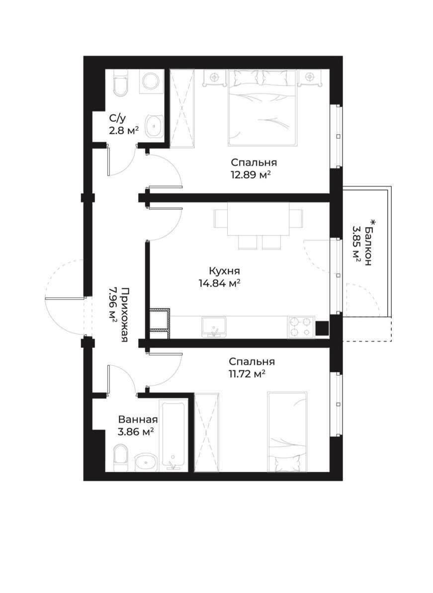 Sotiladi 3 xonali xonadon, 56 m² · Oz Zamin · Yashnobod — surat 9