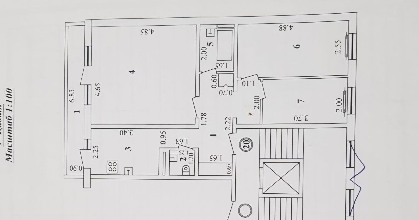Ijaraga tijorat binosi, 72 m² · Yashnobod — surat 2