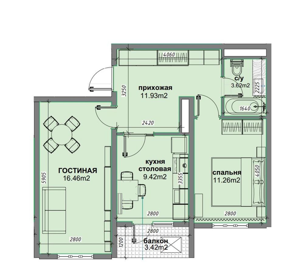 Sotiladi 2 xonali xonadon, 54 m² · Bashkent · Yashnobod — surat 5