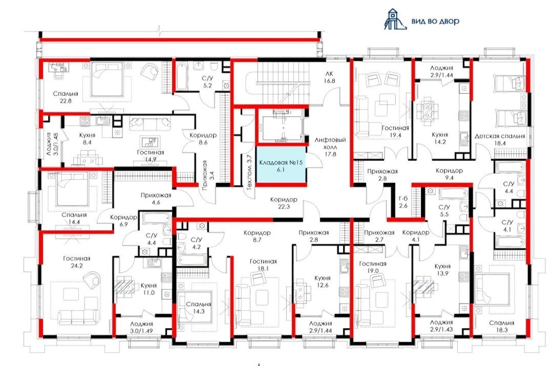 Продаётся 3-комн. квартира, 53.88 м² · ЖК Maftunmakon · Мирзо-Улугбек — фото 3