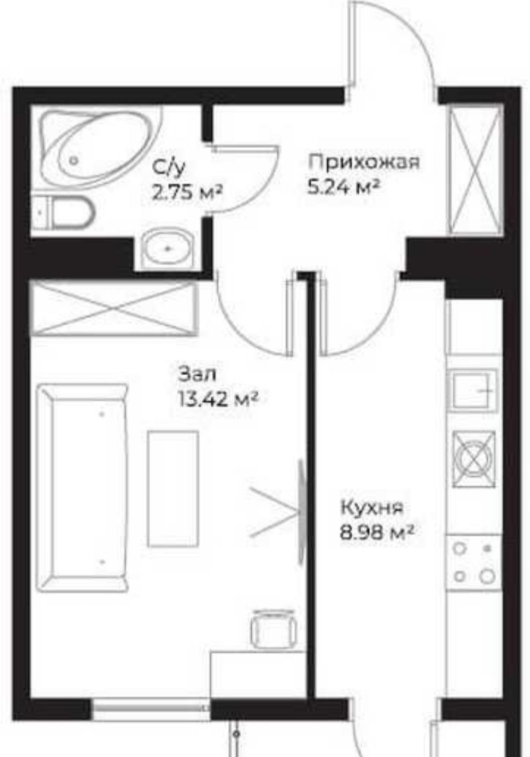 Продаётся 1-комн. квартира, 32 м² · ЖК Assalomsohil · Яшнабад — фото 8