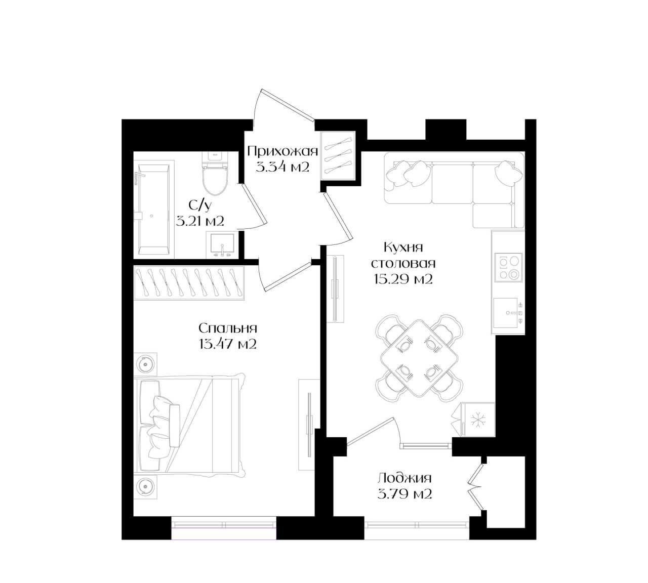Продаётся 1-комн. квартира, 37.2 м² · ЖК Harizma · Яшнабад — фото 3